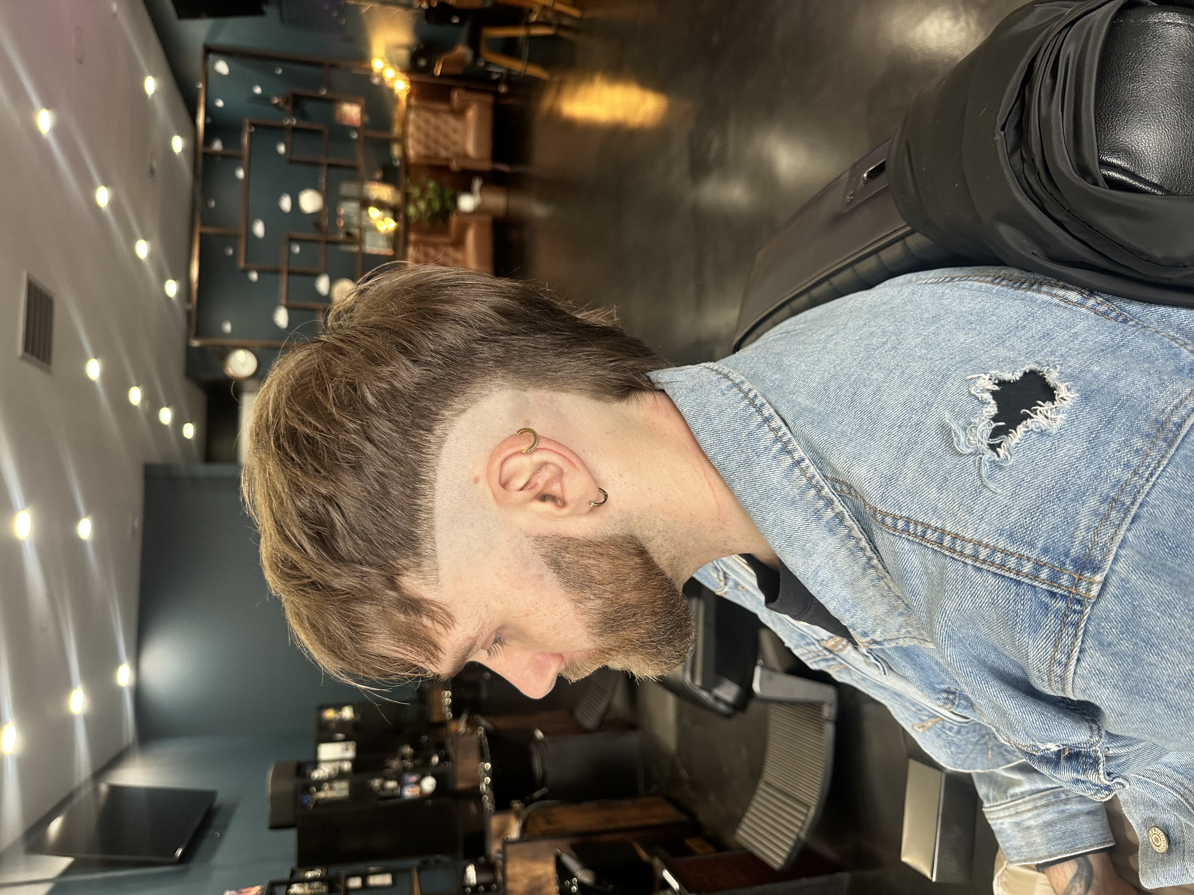 After: client with a finished haircut at Steel and Stubble